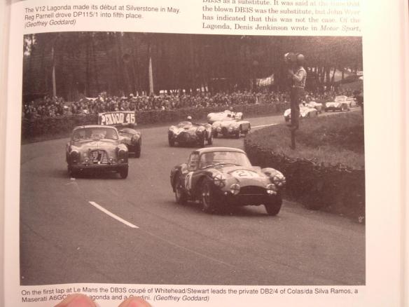 The Aston Martin DB3S during the race...